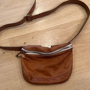 Clare V tan leather Fanny pack